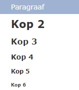 HTML koppen in CMS - Emixion
