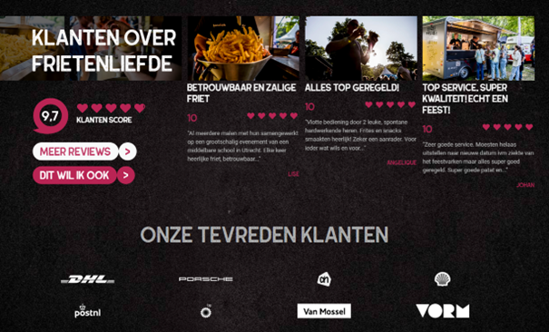 social proof landingspagina - reviews en bekende logo